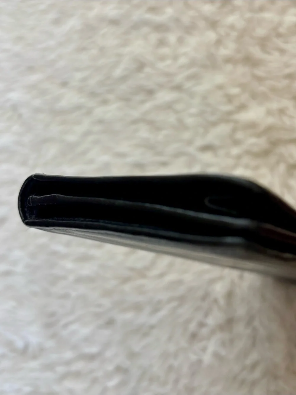 Cartier 2C Embossed Logo Vintage Black Leather Long Wallet